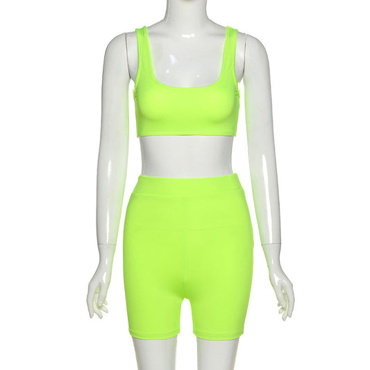 Fluorescent sports ladies suit