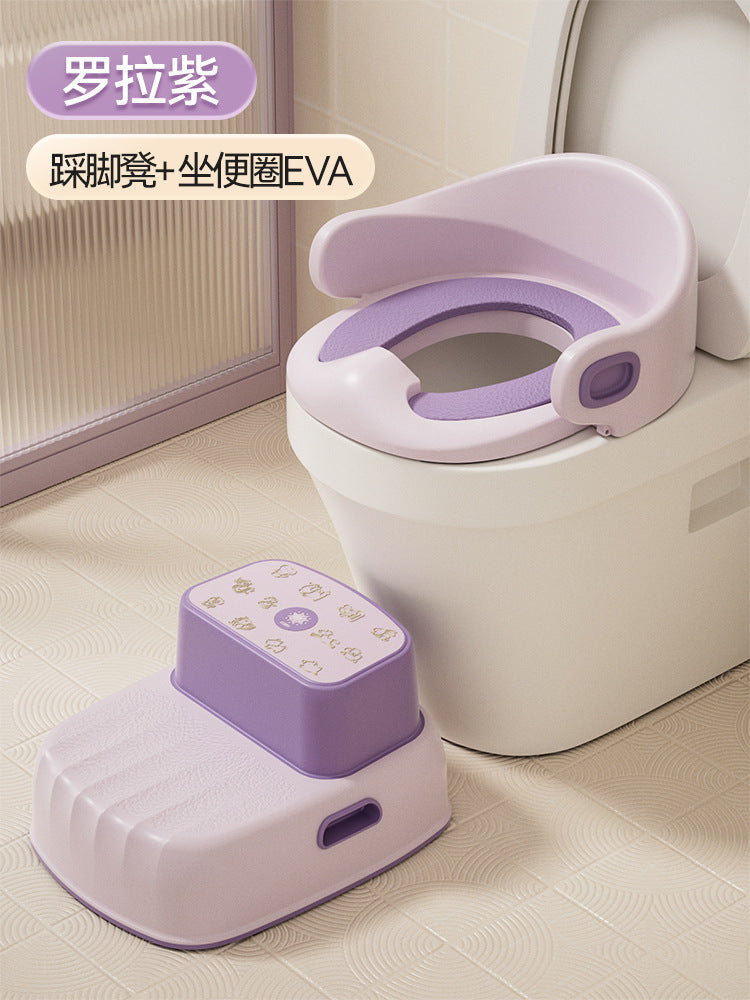 Children's Toilet Seat For Boys And Girls, Special Large Toilet Stool, Seat Cushion And Toilet Rack For Boys And Girls.