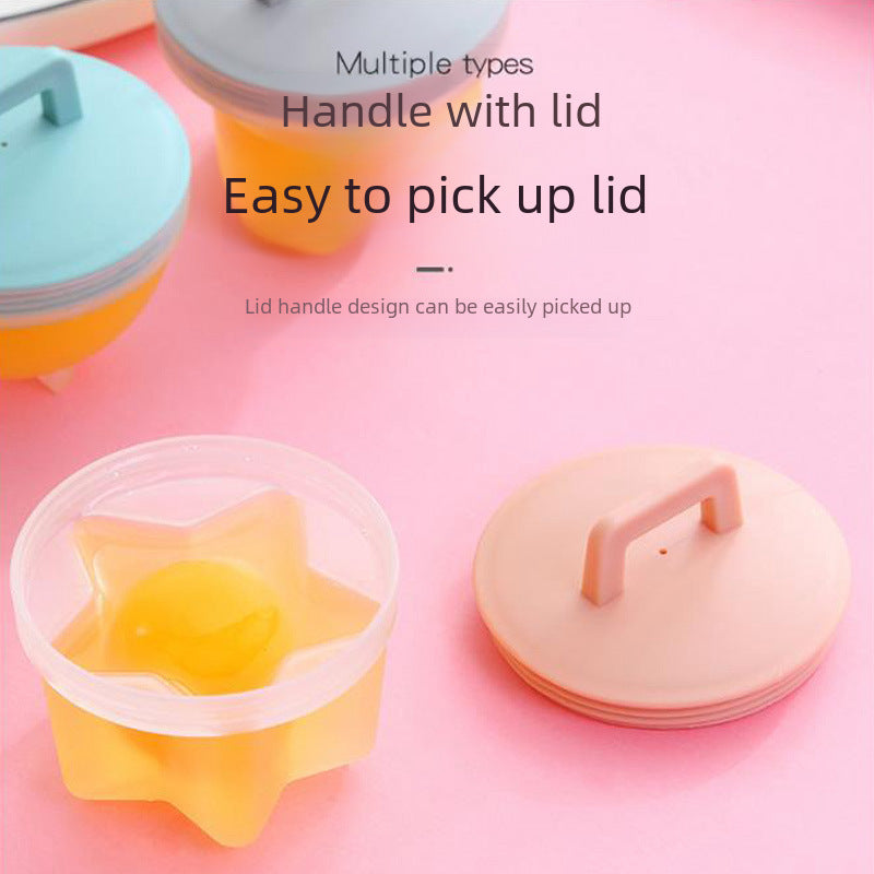 In Stock Household Baby's Breakfast Food Poached Egg Boiled Egg Grinder Heart Cartoon Jelly Pudding Steamed Egg Mould