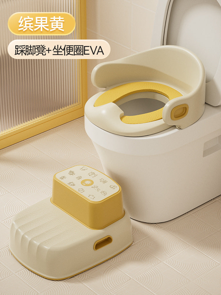 Children's Toilet Seat For Boys And Girls, Special Large Toilet Stool, Seat Cushion And Toilet Rack For Boys And Girls.