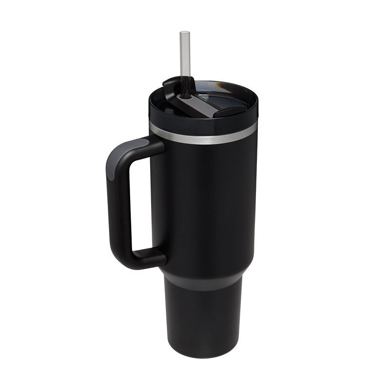40 Oz Tumbler met handvat, rietje, geïsoleerd, roestvrij staal, morsbestendig, vacuüm koffiebeker, beker met deksel, taps toelopende mok, cadeaus voor Valentijnsliefhebbers, geschikt voor in de auto, sportschool, kantoor, reizen