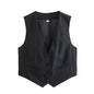 Women's Loose Button Decoration Multi-color Versatile Vest