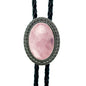 Jade Gem Bolo Tie Polo Neckline Rope Necklace