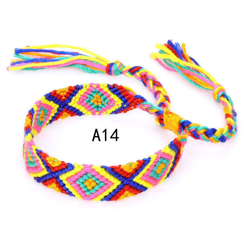 Nepal Ethnic Style Woven Rainbow Bracelet