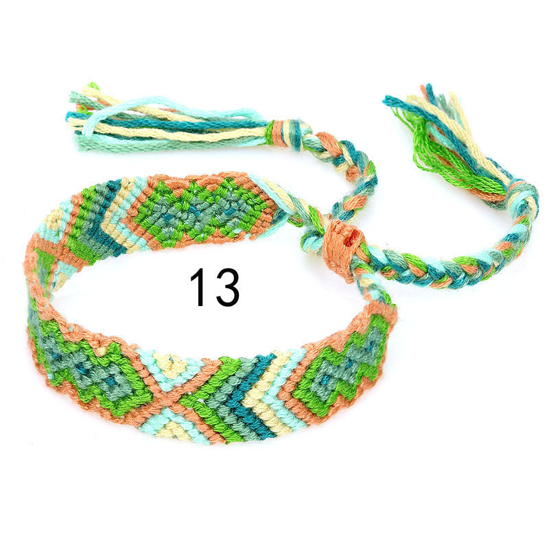 Nepal Ethnic Style Woven Rainbow Bracelet