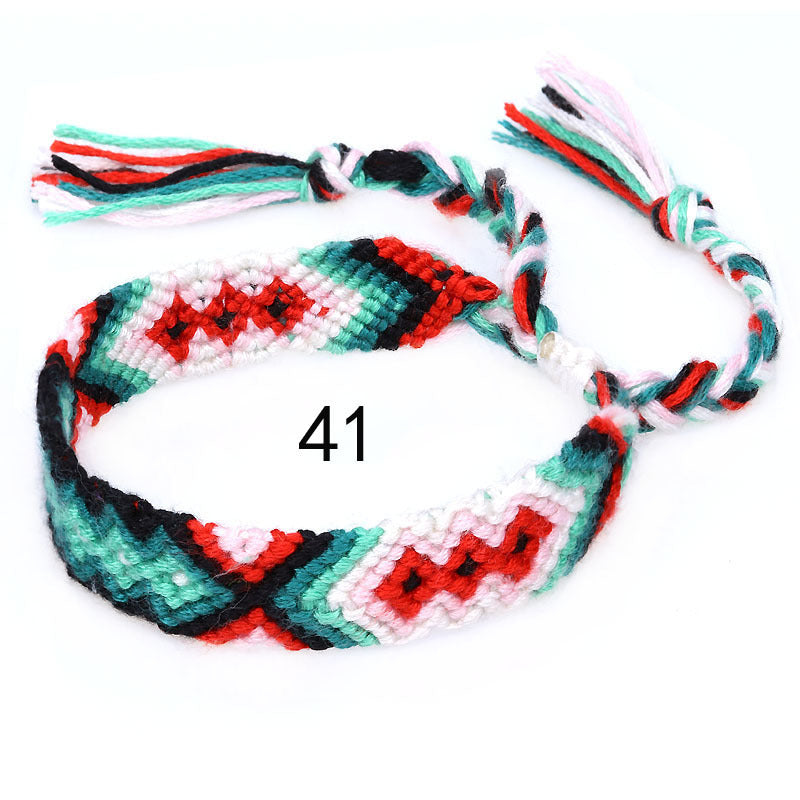 Nepal Ethnic Style Woven Rainbow Bracelet