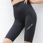 Ladies Fitness Running Breathable High Stretch Solid Color Sports Letter Leggings