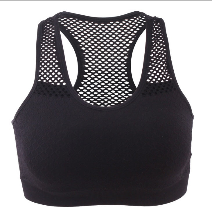 New Seamless Mesh Sports Underwear Women No Steel Ring Wrapped Chest Sports Yoga Ladies Small Vest Wholesale
