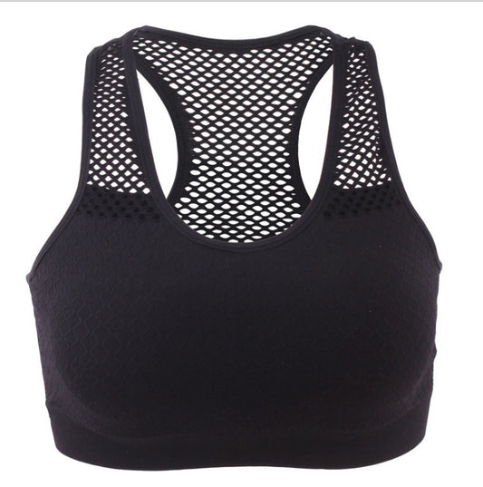 New Seamless Mesh Sports Underwear Women No Steel Ring Wrapped Chest Sports Yoga Ladies Small Vest Wholesale