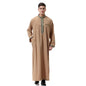 Muslim Arab Middle East Men's Applique Stand Collar Robe, TH810