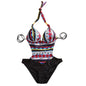 European And American One-piece Two-color Optional Gather To Show Thin Ladies Swimming