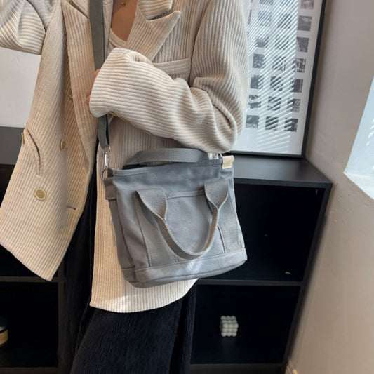 Women's Simple Canvas Large Capacity Shoulder Commuter Hand-carrying Bag