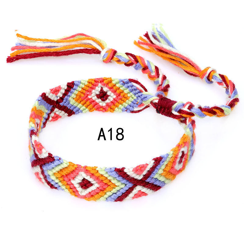 Nepal Ethnic Style Woven Rainbow Bracelet