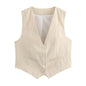 Women's Loose Button Decoration Multi-color Versatile Vest