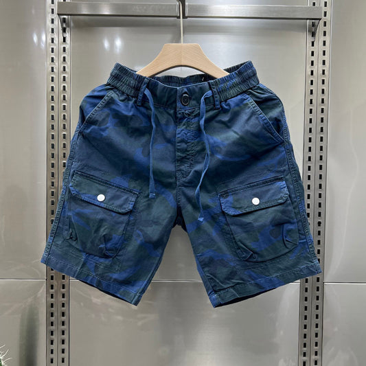 Camouflage Shorts Loose Cargo Men's Outerwear Casual Fifth Pants