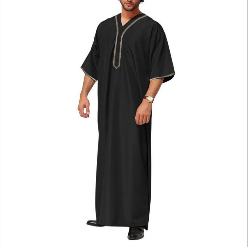 Muslim Middle East Arab Dubai Men's Loose Robe