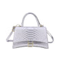 Women's Snake Pattern B Word Handbag