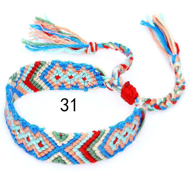 Nepal Ethnic Style Woven Rainbow Bracelet