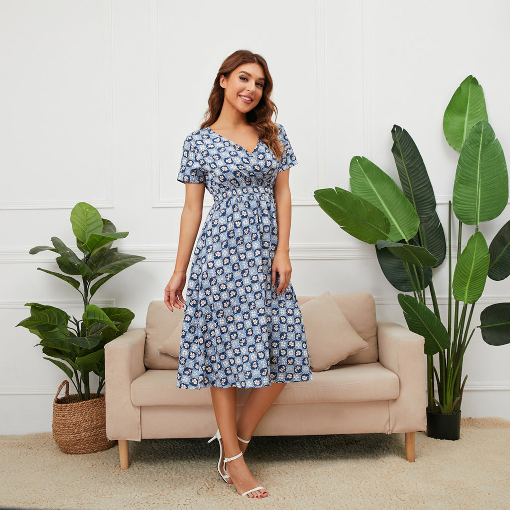 New Women's Chiffon Print Dress Bohemia