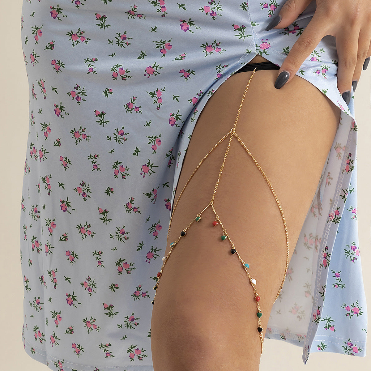 Leisure Beach  Pearl Leg Ring Body Chain