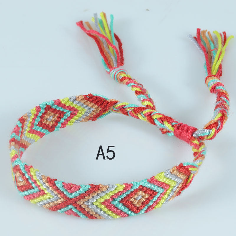 Nepal Ethnic Style Woven Rainbow Bracelet