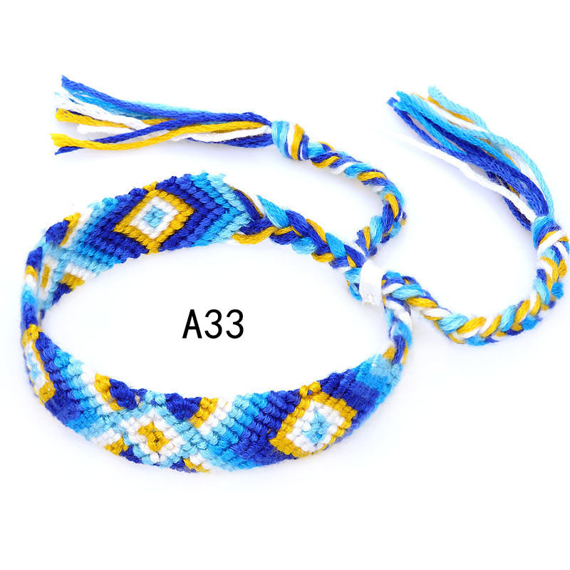 Nepal Ethnic Style Woven Rainbow Bracelet