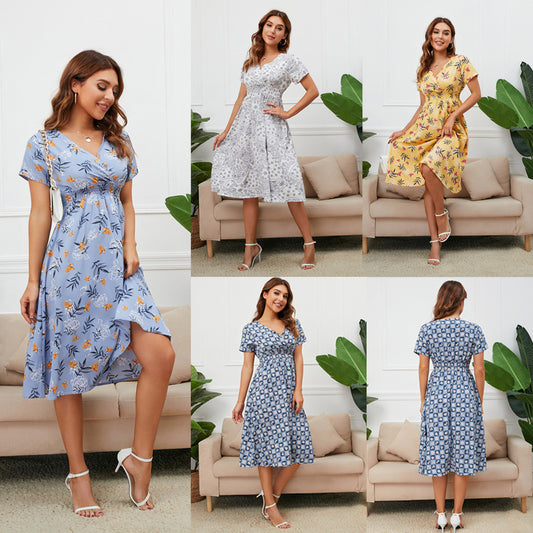 New Women's Chiffon Print Dress Bohemia