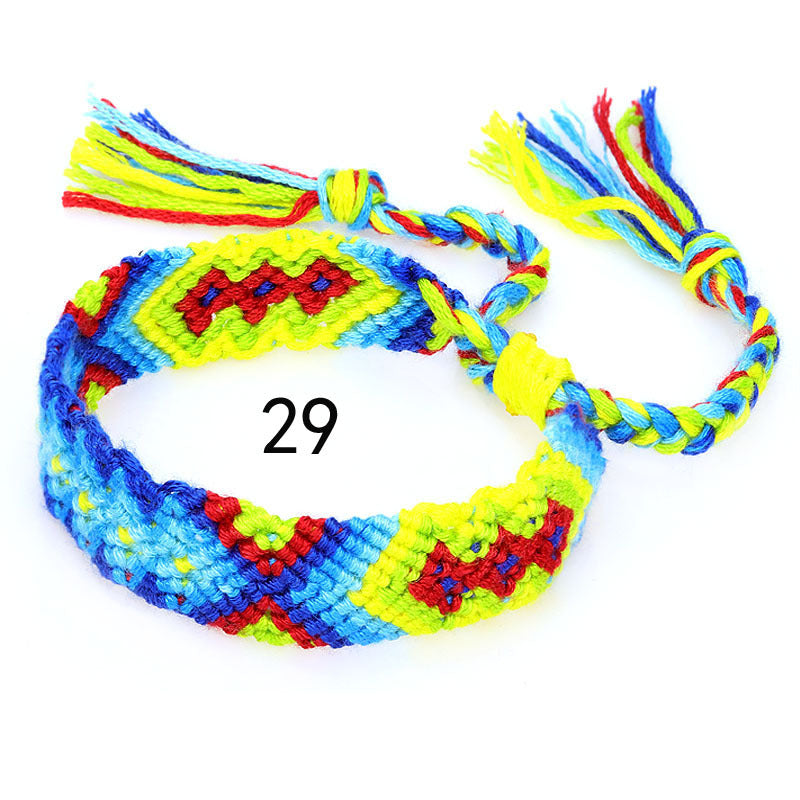 Nepal Ethnic Style Woven Rainbow Bracelet