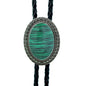 Jade Gem Bolo Tie Polo Neckline Rope Necklace