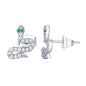 European And American Luxury Zircon Snake Stud Earrings