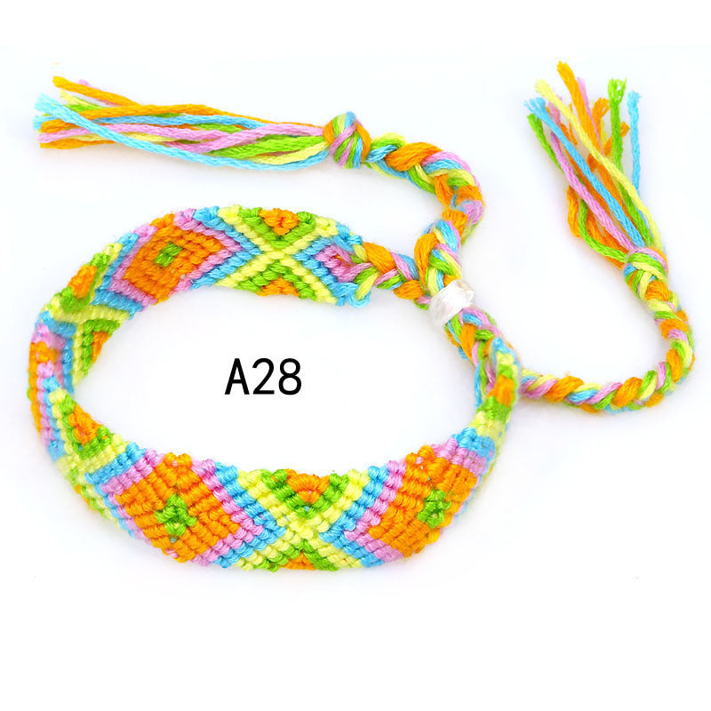 Nepal Ethnic Style Woven Rainbow Bracelet