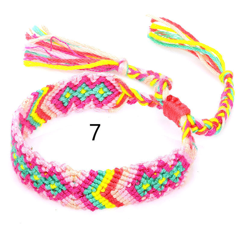 Nepal Ethnic Style Woven Rainbow Bracelet