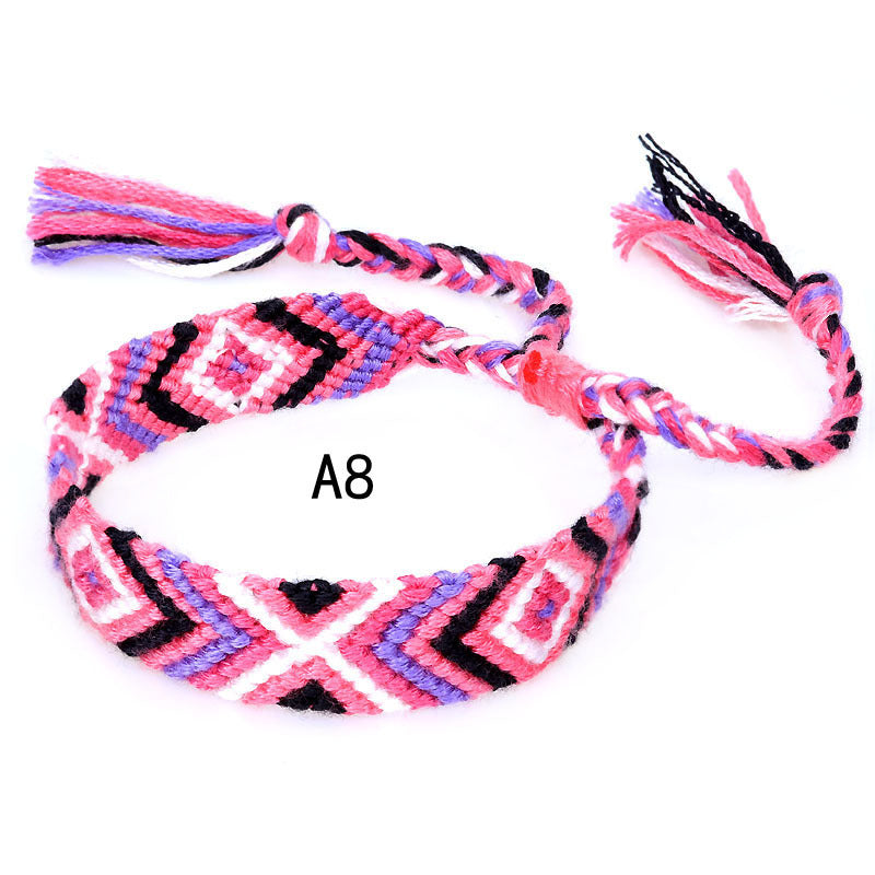 Nepal Ethnic Style Woven Rainbow Bracelet