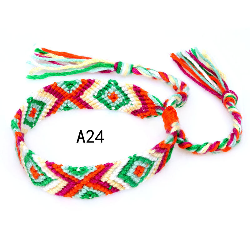 Nepal Ethnic Style Woven Rainbow Bracelet