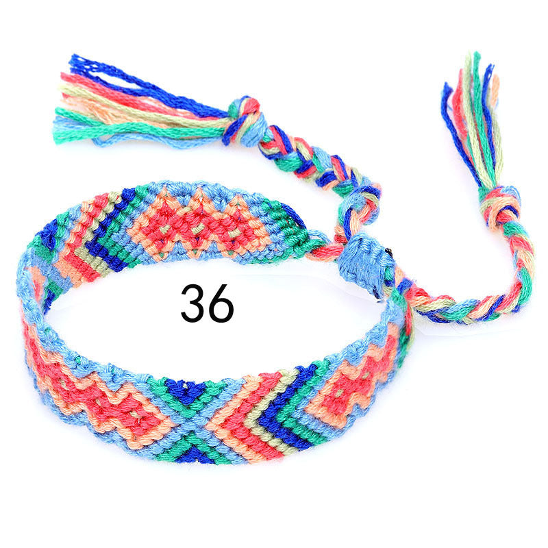 Nepal Ethnic Style Woven Rainbow Bracelet