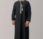 Solid Color Round Neck Embroidered Thick Tassel Oman Gowns Saudi Arabia Men