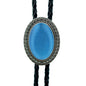 Jade Gem Bolo Tie Polo Neckline Rope Necklace