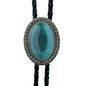 Jade Gem Bolo Tie Polo Neckline Rope Necklace