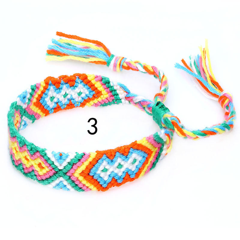 Nepal Ethnic Style Woven Rainbow Bracelet