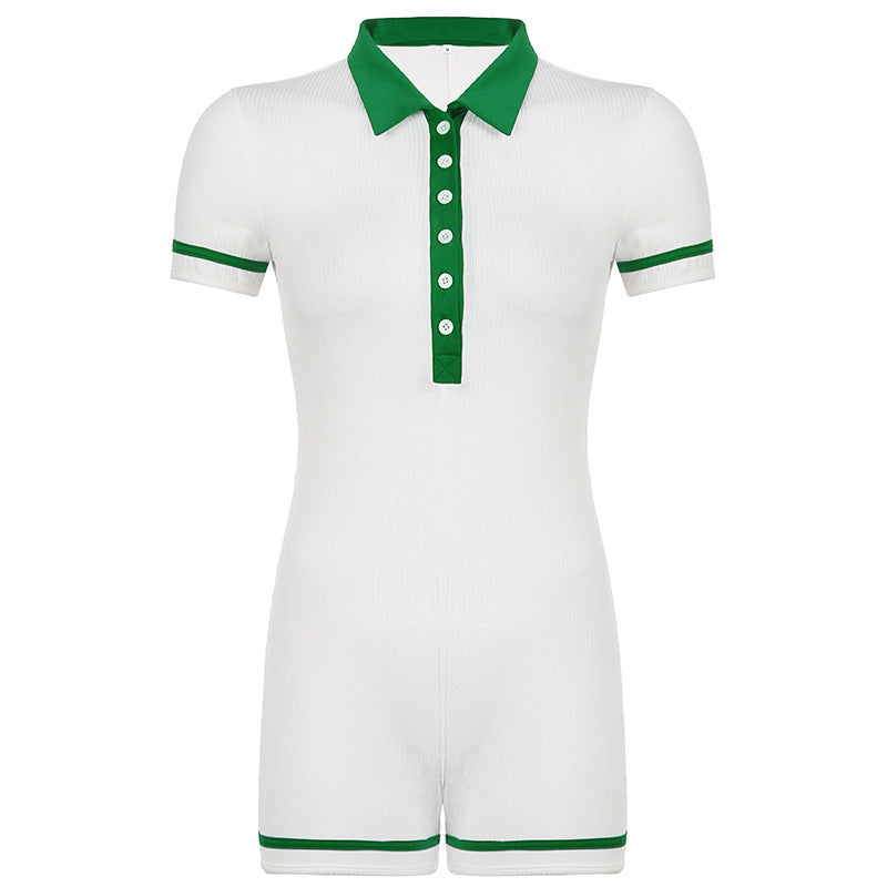 Ladies Fashion Casual Sports Jumpsuit Shorts