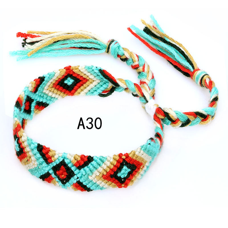 Nepal Ethnic Style Woven Rainbow Bracelet