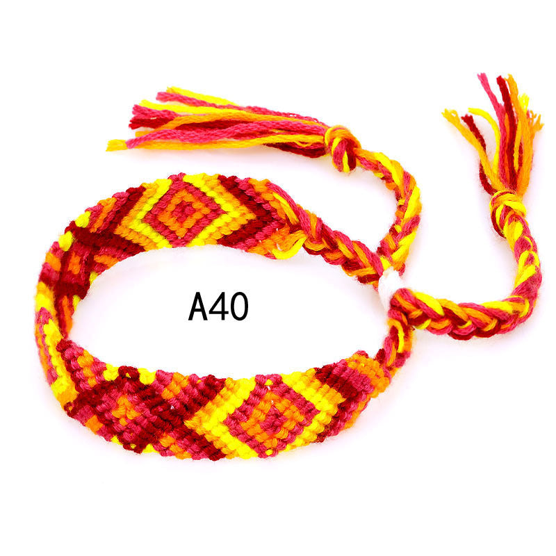 Nepal Ethnic Style Woven Rainbow Bracelet