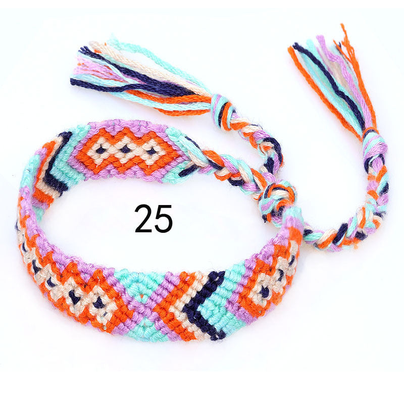 Nepal Ethnic Style Woven Rainbow Bracelet