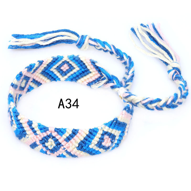 Nepal Ethnic Style Woven Rainbow Bracelet