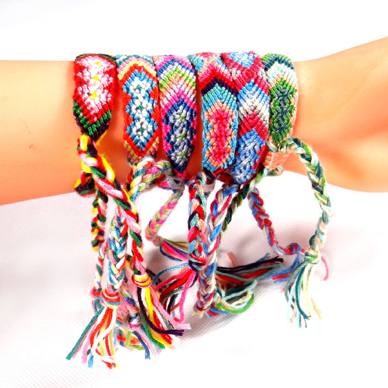 Nepal Ethnic Style Woven Rainbow Bracelet