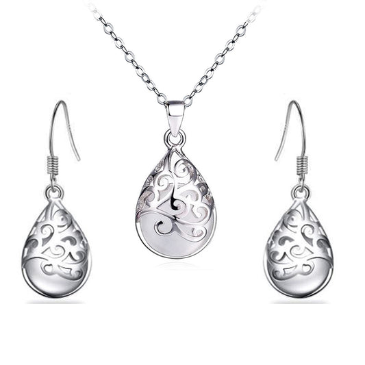 Emma Manor 14k White Gold Plated Created Moonstone Life Tree Jewelry Set