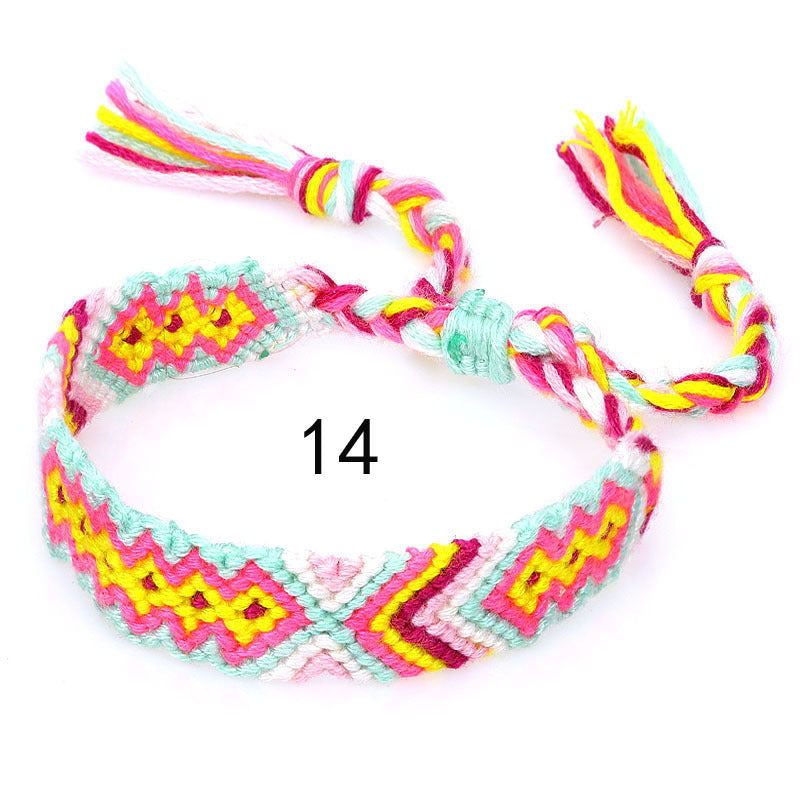 Nepal Ethnic Style Woven Rainbow Bracelet