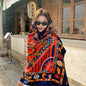 Ethnic Style Sun Protection Talma Tibet Desert Travel Thin Holiday Silk Scarf