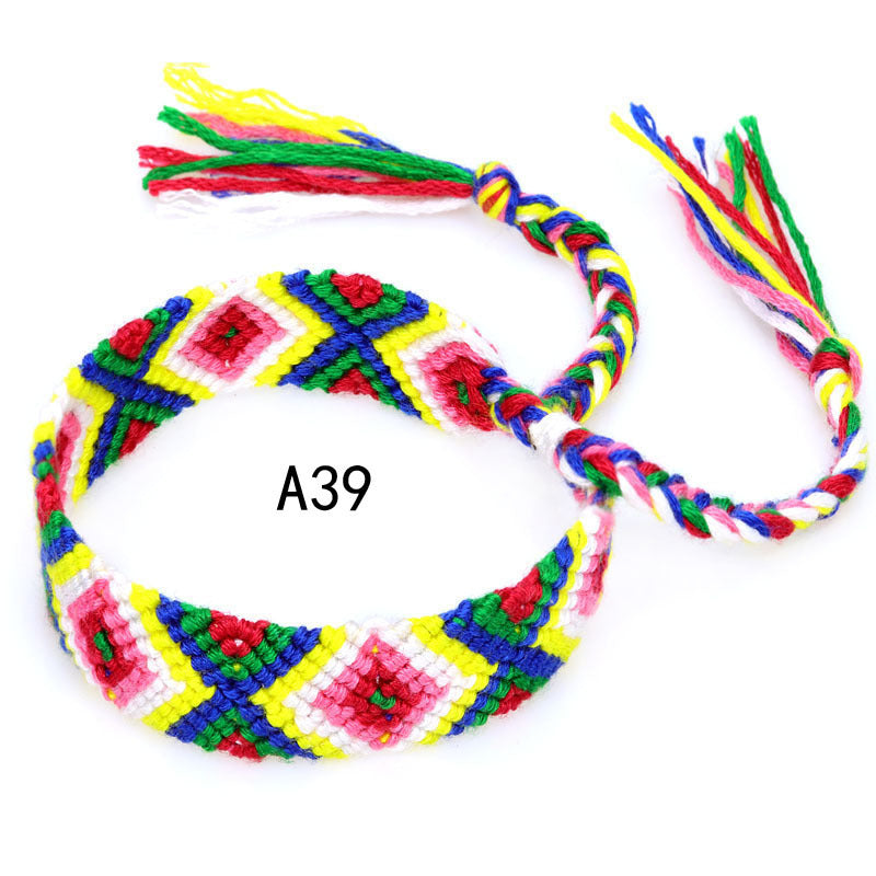 Nepal Ethnic Style Woven Rainbow Bracelet