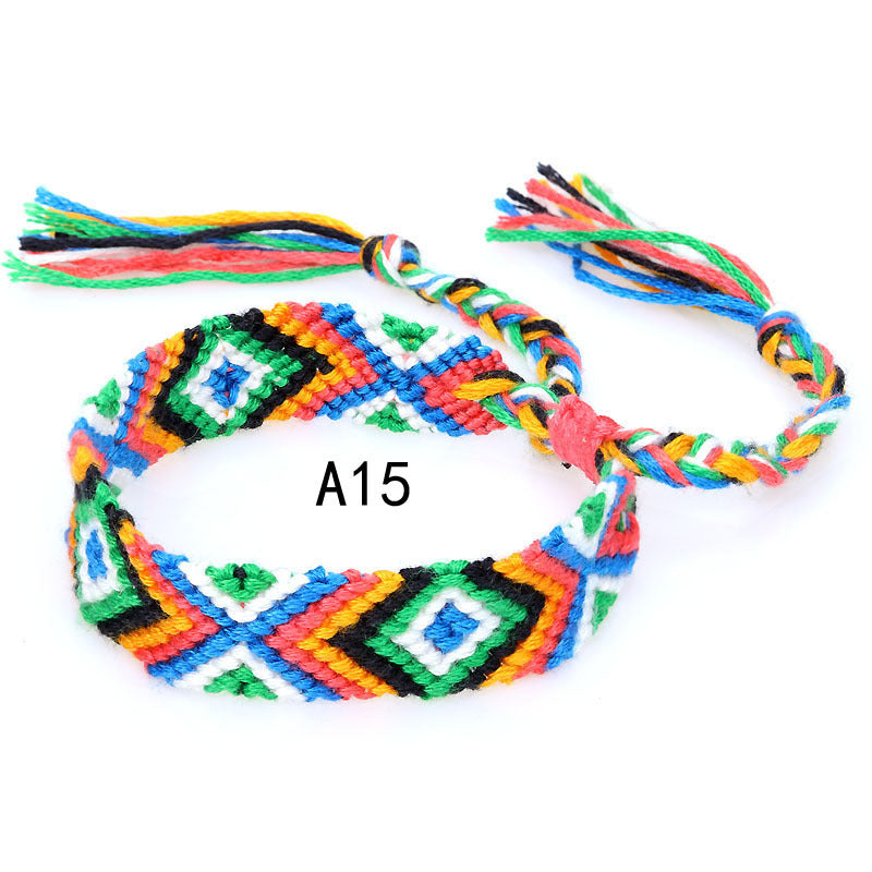 Nepal Ethnic Style Woven Rainbow Bracelet